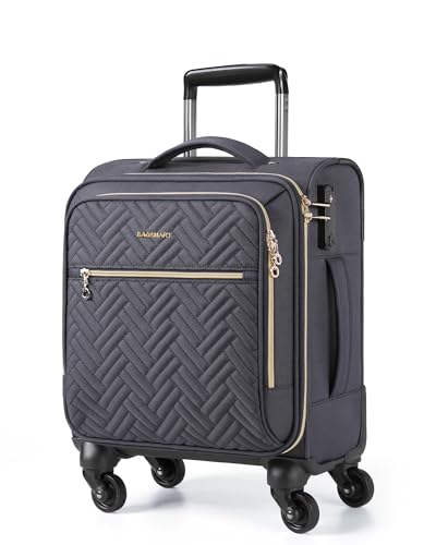 Image of BAGSMART 16 inch Underseat Carry On Luggage Softside Carry On Suitcase,Grey