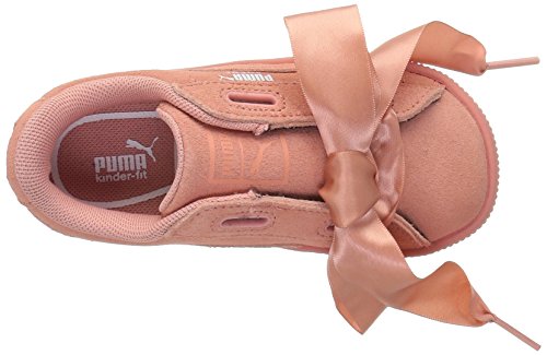 Puma Unisex-Child Suede Heart Sneaker, Desert Flower White, 4.5 M Us Big Kid #TOP4