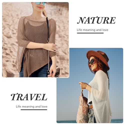 Image of Women Sheer Poncho Shrug Summer Sheer Blouse Top Lightweight Poncho Bolero for Evening Dress