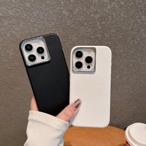 Image of MILLION CASES Back Cover Case for iPhone 15 Pro Scratch Resistant Anti-Slip Polycarbonate Shockproof Protective Durable Aegis Touch Crystal Case for Men & Boys(White)