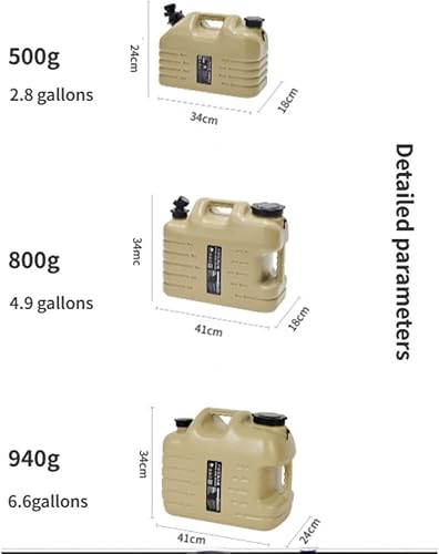 Miniatura 9 de Grifo para botella de agua de gran capacidad, contenedor de almacenamiento de agua de 6.6 galones, material verde, tanque de agua portátil de mano