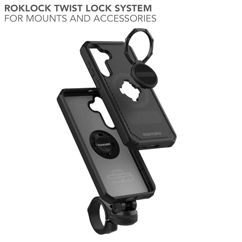 Image of Rokform - Galaxy S24 Plus Case, Rugged Series, Magnetic Case with Twist Lock, Drop Tested Armor (Black)