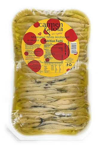 Marinated White Anchovies (Boquerones en Vinagre) by Carmen & Lola – 5.29 oz (150g) | Premium...