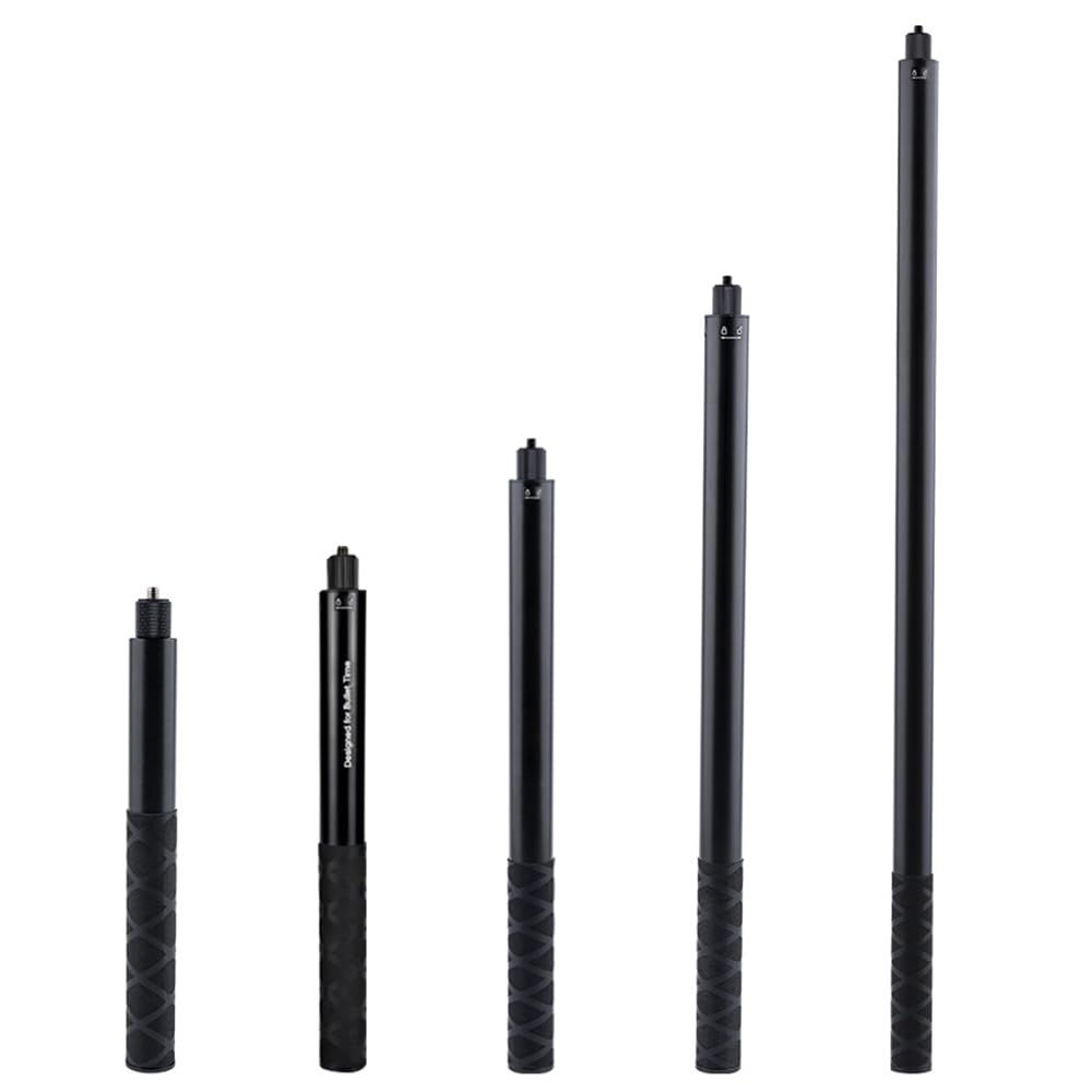 Insta360X3/X4/X5 Invisible Selfie Stick Panoramic Sports Camera Universal Aluminum Alloy Extension Rod for Cycling (47.2inches)