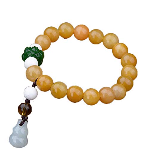 Bracelet en Jade Huanglong Naturel WBYSFR Objet de Sérénité et d'Équilibre pour Homme