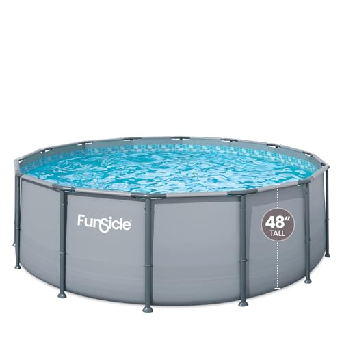 Funsicle Oasis Above Ground Metal Frame Swimming Pool Set – with...