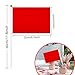 KERDA 25 Pack Solid Red Flags Small Mini Red DIY Graffiti Flags on Stick,Party Decorations for Grand Opening,Kids Birthday,Carnival,5x8 Inches