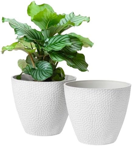 LA JOLIE MUSE Outdoor Indoor Tree Planters Set of 2,14 Inch Large...
