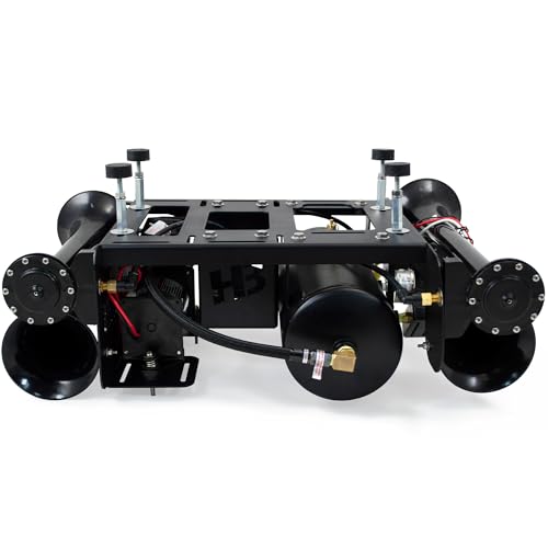 HornBlasters Stealth Spare Tire Delete 2-Gallon 150 PSI Train Horn Kit - For Pickup Trucks & SUV's