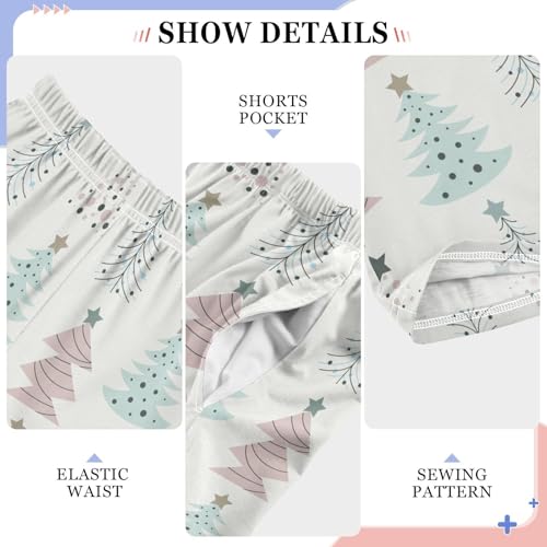 Boys' Pants Christmas Tree Star Beige Long Bottoms Jogger Pants Elastic Waist Trousers with Pockets S-XL 6