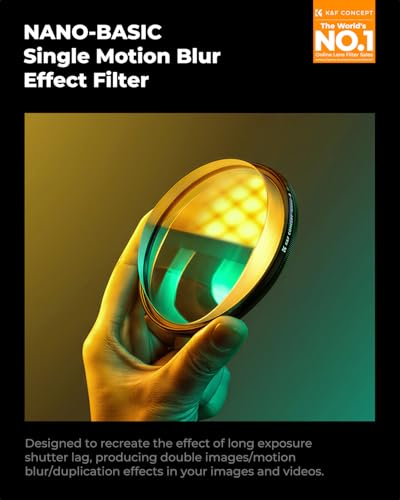 Image of K&F CONCEPT 58mm Unilateral Blur Ghost Motion Filter Super Speed Effects for Camera Lens Clear Optical Glass with Cleaning Cloth