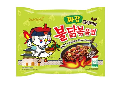 Samyang Jjajang Hot Chicken Ramen ì§Å“장 ë¶Ë†ë‹ 볶ì Å’면, multi, 4.94 ounce (pack of 5) (Ven-VND15-149)