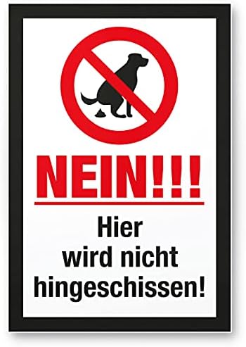 Komma Security Hundeverbotsschild - "Hier Kein Hundeklo" Für Garten & Grundstück