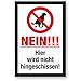 Produktbild Komma Security Nein Hier Wird Nicht Hingeschissen Schild Hunde kacken verboten - Verbotsschild Hundeverbotsschild Verbot Hundeklo Hundekot Hundehaufen Hundekacke