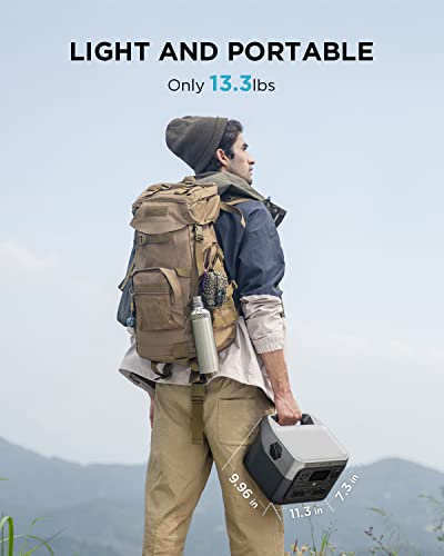 EF ECOFLOW Portable Power Station RIVER 2 Max, 512Wh LiFePO4 Battery/ 1 Hour Fast Charging, Up To 1000W Output Solar Generator (Solar Panel Optional) for Outdoor Camping/RVs/Home Use Black