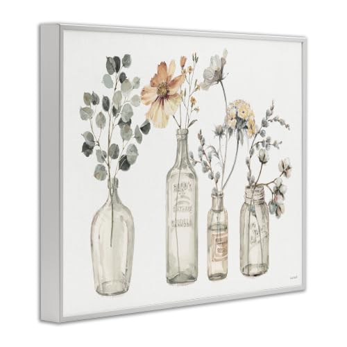 Antique Floral Bouquets in Jars, 11 x 14 Inch Framed Giclée Print - image 2