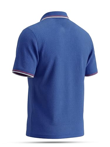 Image of fanideaz Mens Jacquard Tshirt Regular Fit Premium Collar t Shirts for Mens with Classic Style Polo Tshirts Shirts for Men Casual wear and Modern Zipper t Shirts for Men