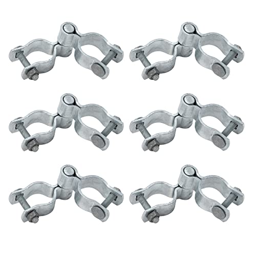 Image of VIVIDA 1-3 /8 inch Chain Link Fence Gate Hinge Kit 6 Set, Pipe Gate Hinge