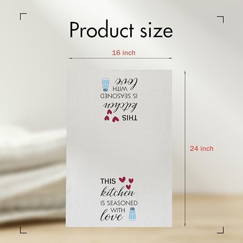 This-Kitchen-is-Seasoned-with-Love-Funny-Kitchen-Towels-Absorbent-Waffle-Dish-Towels-Kitchen-Towel-Decor-Housewarming-Gifts-for-Women-Cool-Kitchen-Towel-Gifts-for-Friends This Kitchen is Seasoned with Love Funny Kitchen Towels Absorbent Waffle Dish Towels Kitchen Towel Decor Housewarming Gifts for Women Cool Kitchen Towel Gifts for Friends