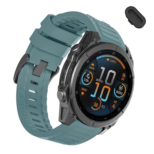Image of 26mm Quickfit Silicone Watch Bands Compatible with Garmin Fenix 8 Pro /quatix 8 51mm /Fenix 7X /7X Pro /6X /6X Pro /5X /5X Plus /3 HR /Enduro 3 2 /Descent Mk3i 51mm /Mk2i /Tactix 8 /7 pro /epix Pro 51MM