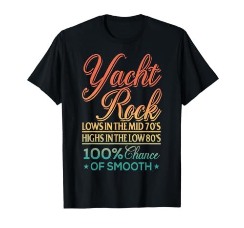 Retro Yacht Rock Music Mid 70s Low 80s - Yacht Rock T-Shirt, Men, Black, 3X-Large