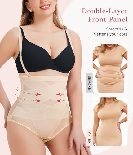 Tummy Control Shapewear for Women - Butt Lifting Shapewear Body Shaper High Waist Tummy Control Panties4