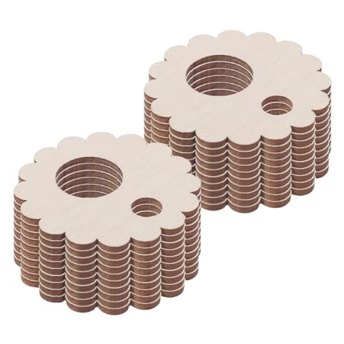 Alipis Organisateur de Bobines de Broderie en Bois Écologique 100 Pcs 4,5 Cm pour Rangement de Fils à Coudre et Point de Croix, Outil de Rangement Portable pour Loisirs