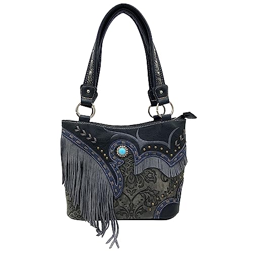 Bolso tote mujer Zelris con billetera turquesa miniatura 2