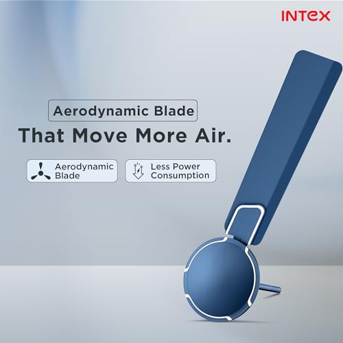 Image of Intex Opulux 1200MM Ceiling Fan 3 Blade 360 RPM | High Speed Motor 230 CMM | Air Delivery 52W Power, Anti Dust Coating Inverter Compatible | 3 Speed Control 24 Month Warranty (Night Blue)