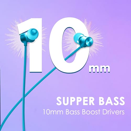 Image of Itel IEB54 Pro Bluetooth in-Ear Earphones | AI ENC | 35 Hours Playback | 10mm Bass Boost Drivers | Fast Charging (10mins = 4hrs Playback) | Magnetic Earbuds | Water Resistant | Neon Blue