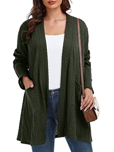 Image of BELAROI Plus Size Cardigan Sweaters for Women 2026 Pockets