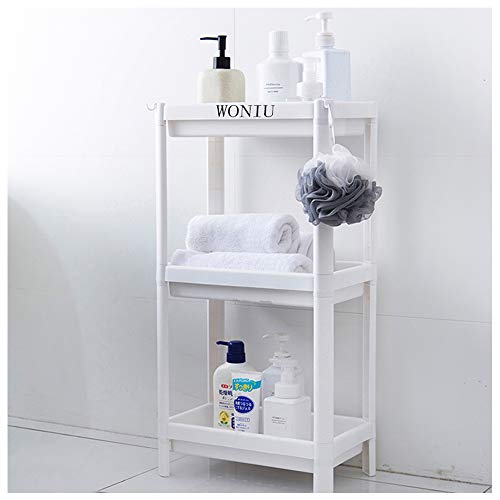 最安値 浴室用収納ラック キッチンラック 収納 ラック ランドリーラック コーナーラック パントリー デスク下収納 棚 シェルフラック パンチングラック 小物収納 頑丈 組み立て簡単 ホワイト 3段 の価格比較