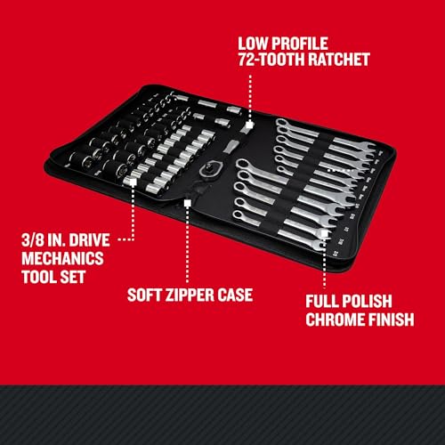 CRAFTSMAN Mobile Mechanics Tool Set, 3/8 Inch Drive, 72 Tooth Ratchet, 47 Piece (CMMT12119) - image 2