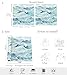 Zaffin Abstract Ocean Waves Peel and Stick Wallpaper, Blue Watercolor Coastal Self-Adhesive Vinyl Wallpaper for Home Decor – 17.7