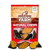 Natural Farm Bacon & Cheese Flavor Filled Cow Hooves for Dogs (4-Pack), Long-Lasting Natural Hoof Beef Bone Treats, Best for Small, Medium & Large Dogs