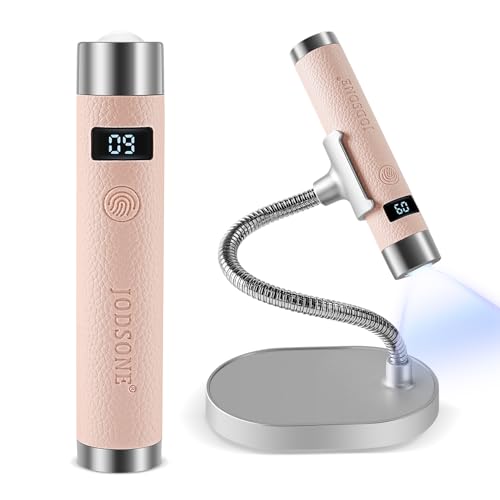 JODSONE Supporto magnetico U V Lampada LED per unghie Senza fili Ricaricabile Asciugatore per smalto gel Portatile con sensore intelligente 2 timer Schermo LCD