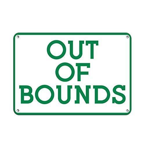 Yelacaay New Metal Sign Aluminum Sign Out Of Bounds Activity Sign Golf Sign Metal Sign Plaque Poster 8X12 Inch