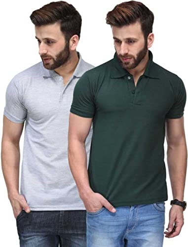 Image of T.N.X Men's Regular Fit Polos (Pack of 2)