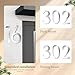 ziyue 12 Inches House Numbers for Outside Modern House Address Numbers Metal Floating Home Address Sign for Outdoor from 0-9(Silver 6)