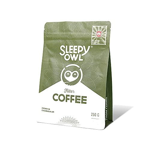 Image of Sleepy Owl South Indian Filter Coffee Powder (250g) | Strong Blend of Robusta (85%) & Chicory (15%) for Authentic Taste | Ready in Seconds | Sourced from Chikmagalur