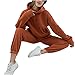 Fall Outfits Women Trendy Sweatsuit Two Piece Workout Sets Fashion Teen Girls Y2K Joggers Sweatshirts Hoodies Tracksuit Coffee