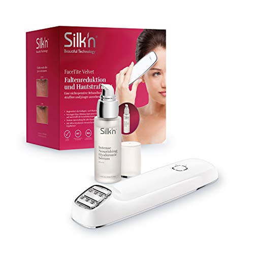 Silk'n FaceTite Velvet - Dispositivo de tratamiento antiarrugas - con Suero Hialurónico - tecnología HT  Reducción de arrugas y Estiramiento de la piel - para todo Tipo de piel