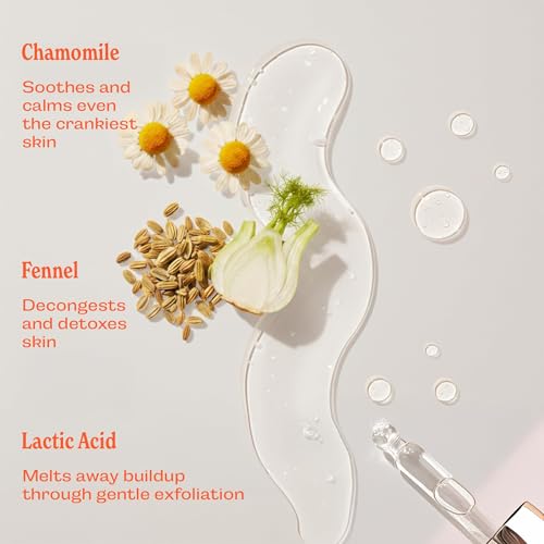 Image of Allyv All The Peels Peel & Polish Gel with Lactic Acid, Fennel & Chamomile - Exfoliating, De-Tan & Brightening Face Gel, Removes Dead Skin, Clarifying & Soothing - 100 ml