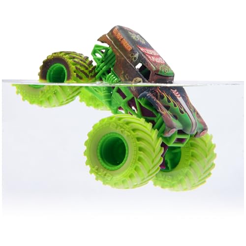 Image of Monster Jam Mud Blasters Grave Digger & Megalodon 2-Pack | Includes 2 Color Change Trucks, Dunk in Water to Reveal Clean Trucks, Exciting Pretend Play, Toys for Ages 3 and Up