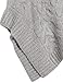 Cable Stitch Women's Mock Neck Cable Poncho - Solid Color Oversized Sweater Knit Cape Cover-up Top (Large/X-Large, Heather Grey)