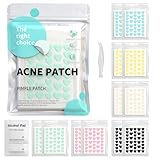 432 Stück Pimple Patches Herz, Bunte Anti Pickel Patch Herz Hydrocolloid Akne Pflaster, Unsichtbare Acne Patch mit 10 Alkoholtupfern und Pinzette, für Gesicht, Jugendliche & Erwachsene