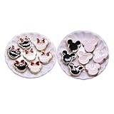 SMKT 100 Pieces Wholesale Popular Flatback Charm Cute Jewelry Making Supplies, Adorable Pastic Plated Gold Enamel Red Bow Black White Couple Mouse Charm Flatback Anime Beads (No Hole)