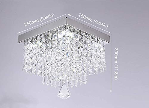 image for Dofyou Modern Crystal Chandeliers Flush Mount Ceiling Light Lamp,Mini 