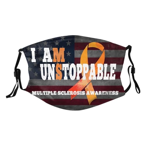 Multiple Sclerosis Awareness Adult Dust Mask Adjustable Dust Face with 2 Filter34