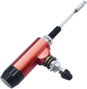 Riloer Universal Motorcycle Hydraulic Clutch Brake Pump, CNC Hydraulic Clutch Master Cylinder Lever Brake Pump, 12.7mm Universal Fit, Red
